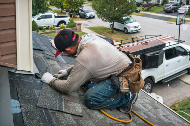 Professional Roofing technician working in Interlaken, CA